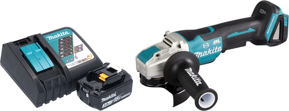 Makita DGA 520 RF1X1 Haakse Slijper 18V 125mm X-LOCK