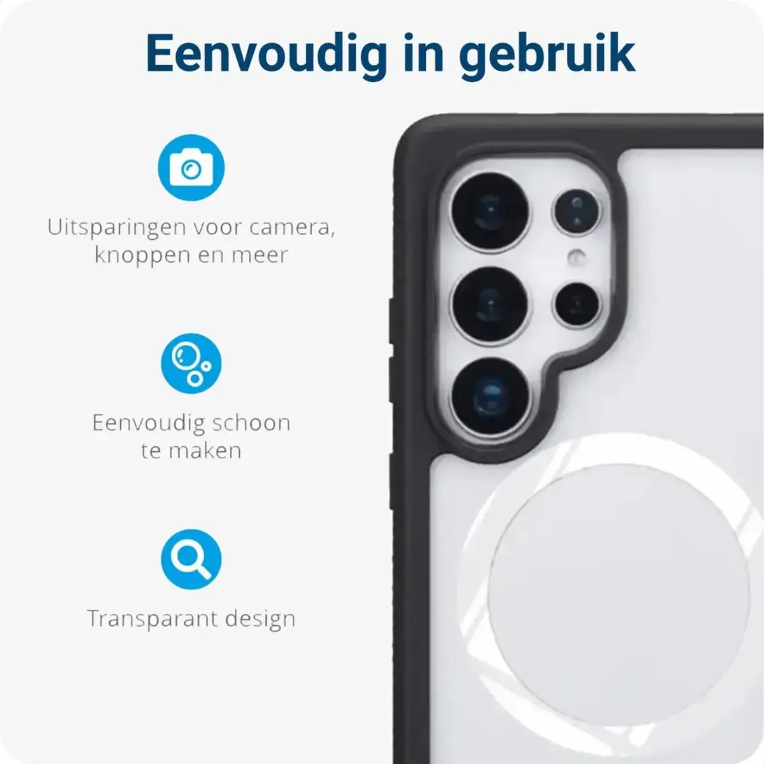 Selected by GSMpunt Samsung Galaxy S25 Ultra Hoesje - Blauw - MagSafe