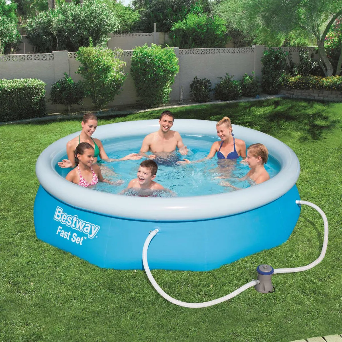 Bestway Fast Set Zwembadset 305cm - Grijs - afbeelding 6 van 6