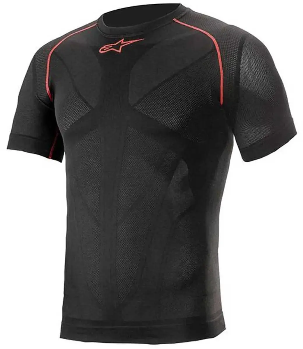Alpinestars Ride Tech V2 Top Short Sleeve Zomeronderkleding - M/L - Zwart/Rood