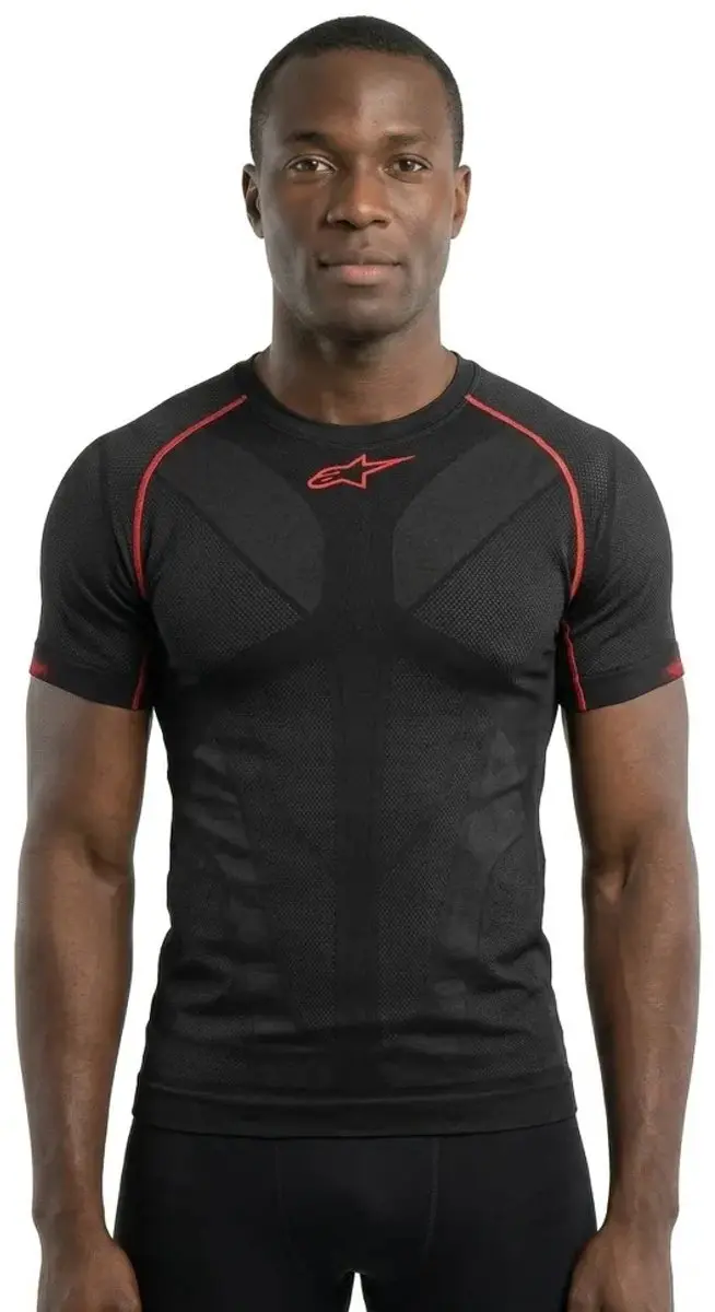 Alpinestars Ride Tech V2 Top Short Sleeve Zomeronderkleding - M/L - Zwart/Rood