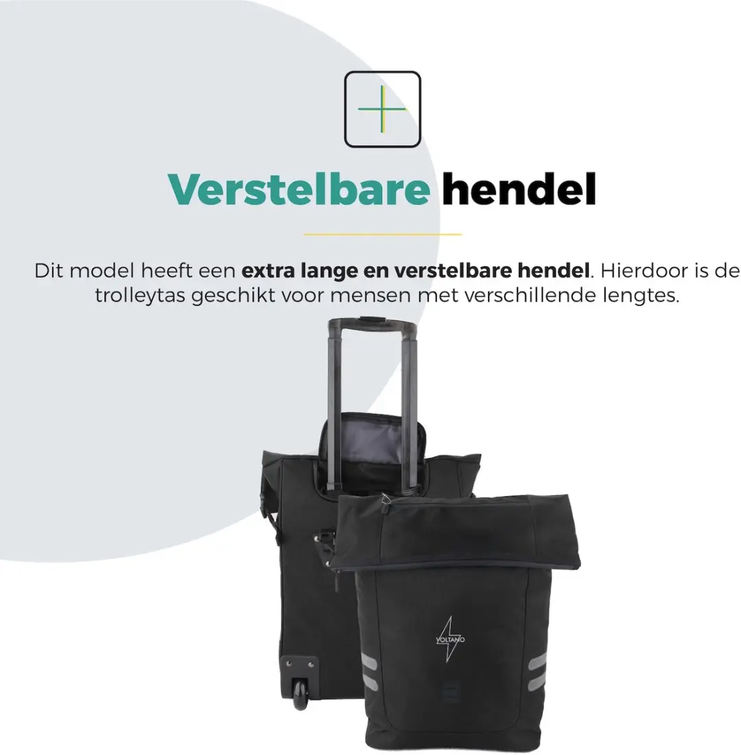 Voltano Fietstrolley Tas 32L - Zwart