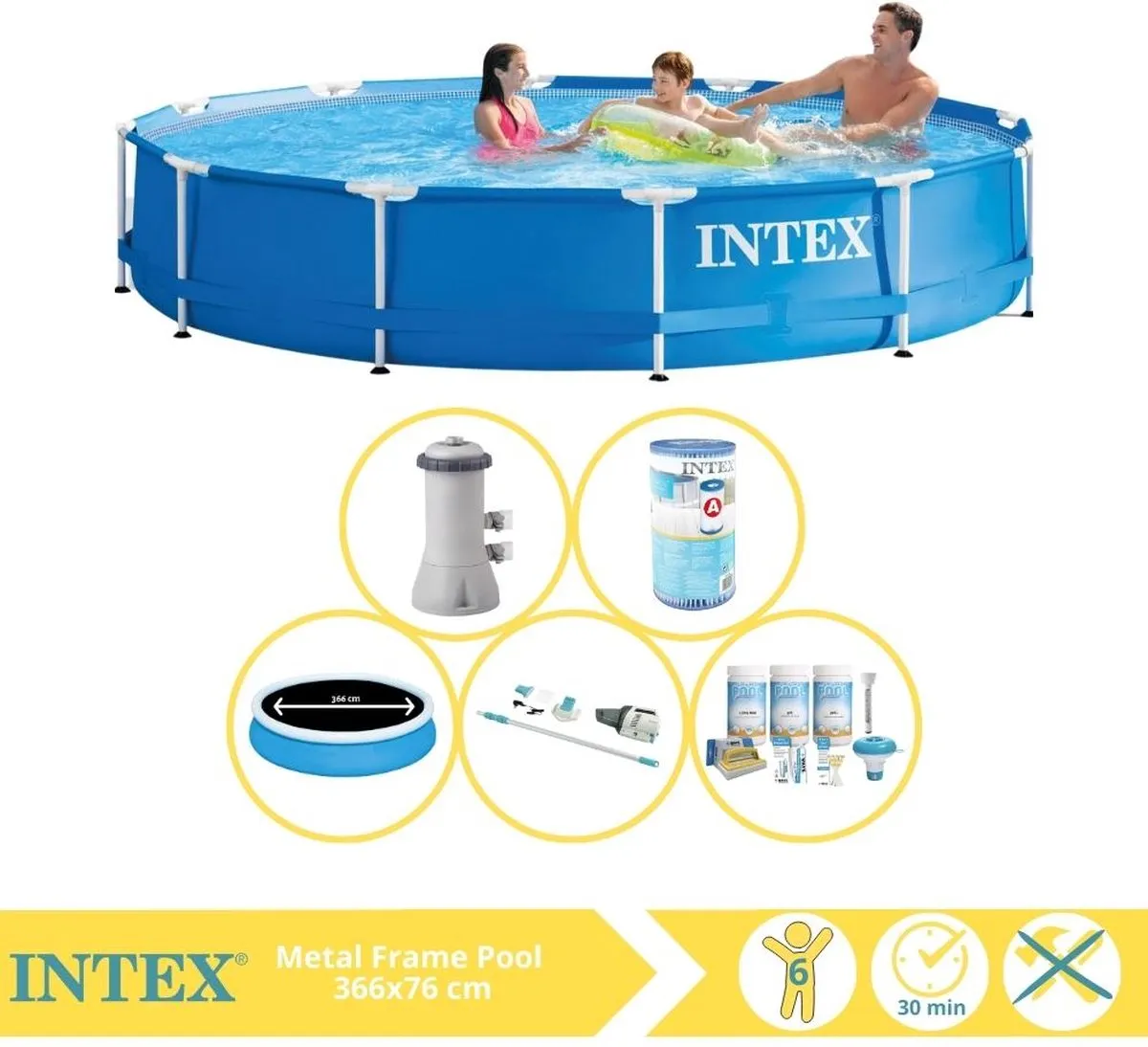 Intex Metal Frame Zwembad 366x76cm