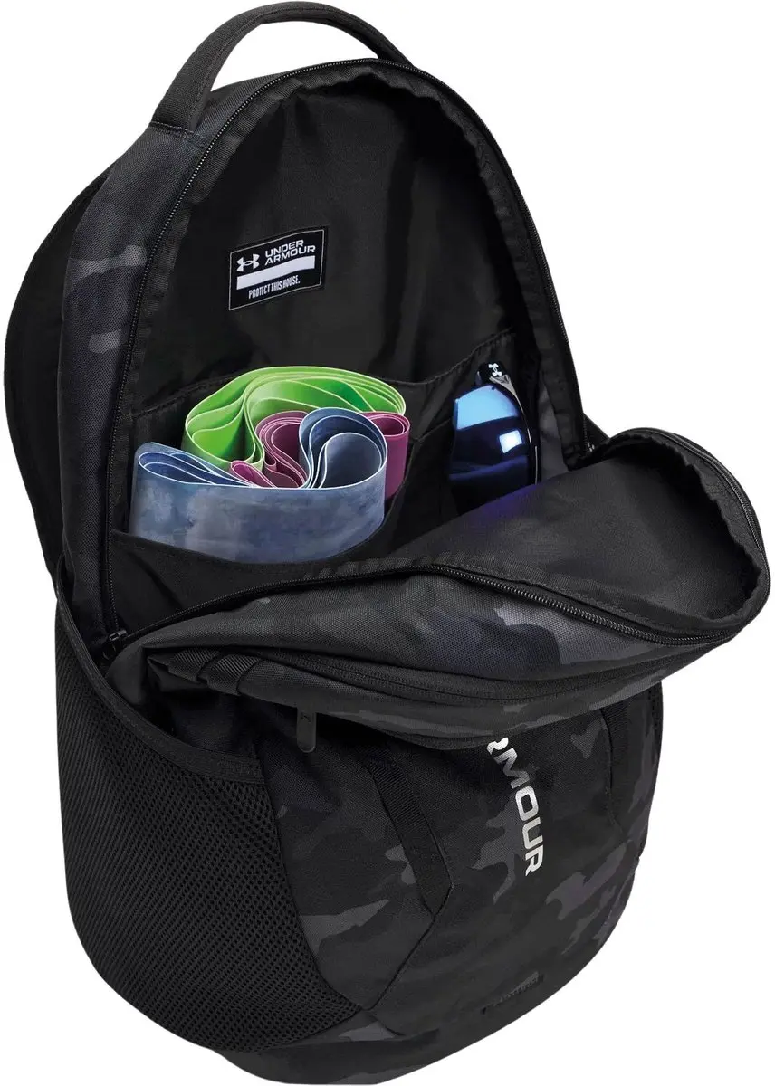 Under Armour Hustle 6.0 Rugzak 29L - 16 inch Laptop - Donkergrijs/Zwart/Wit
