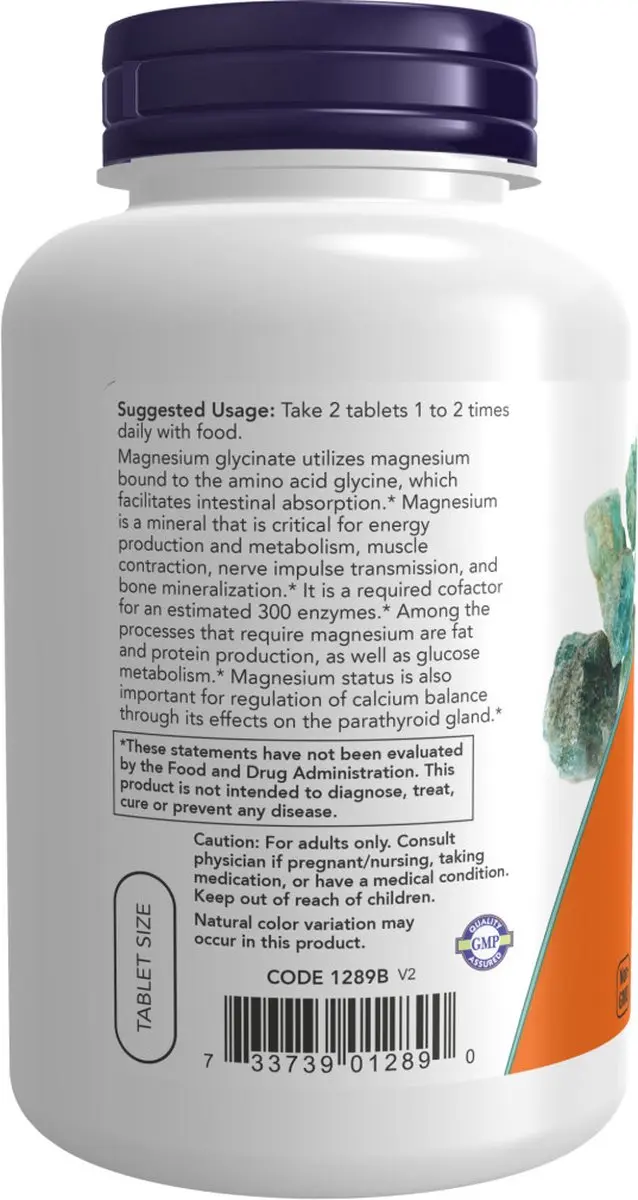 Now Foods Magnesium Glycinate 180 Tabletten