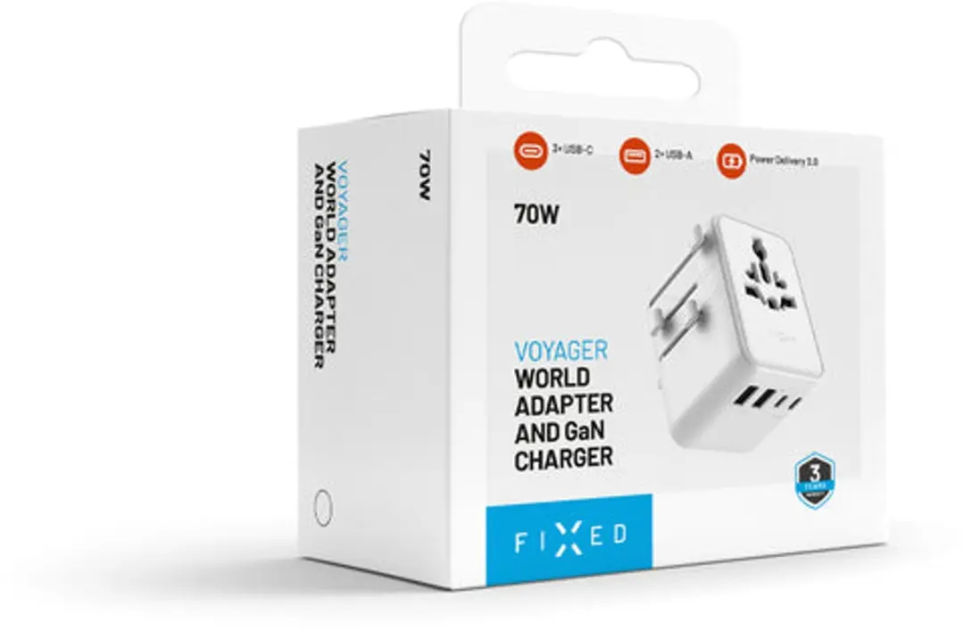 Fixed Voyager 70W Reisadapter FIXCT70-3C2A-WH - Wit - afbeelding 6 van 6