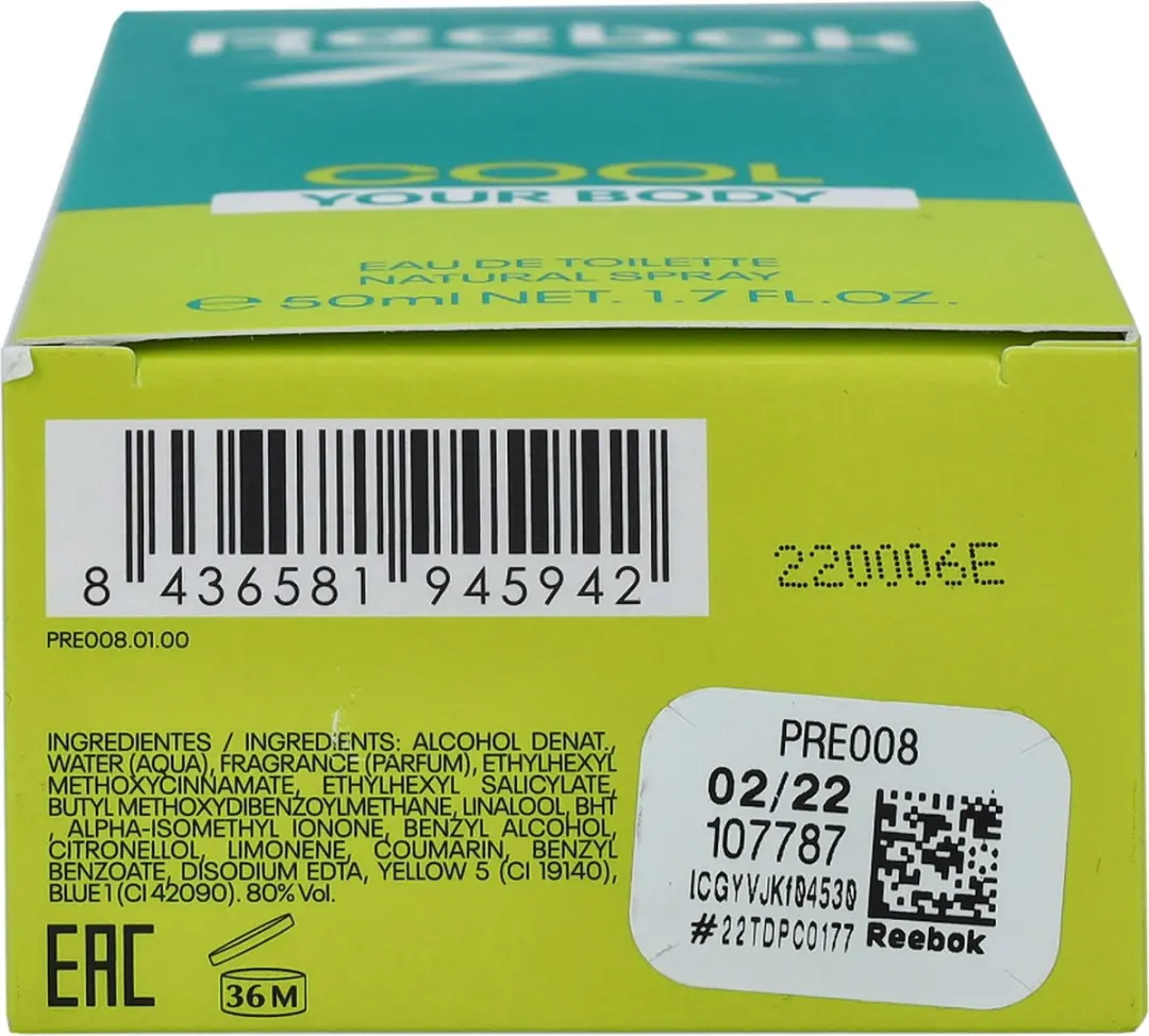 Reebok Cool Your Body EDT 50ml - afbeelding 6 van 6