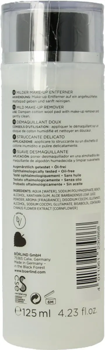 Annemarie Börlind Make-up Remover Eyes & Lips 125ml