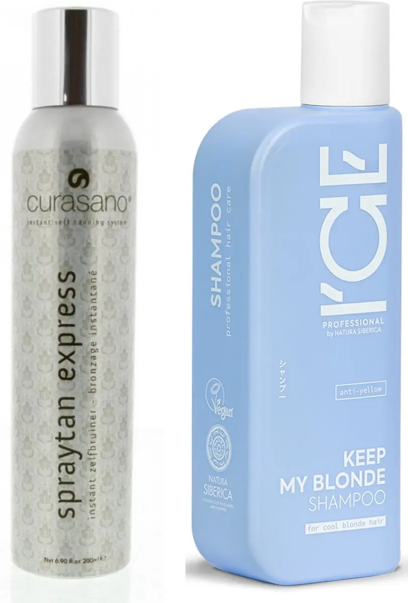Curasano Spraytan Tanning Spray 200ml + Bio Vegan Keep My Blonde Shampoo