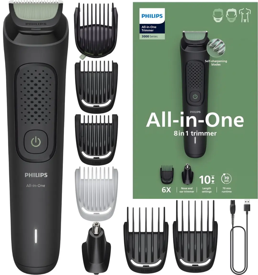 Philips Series 3000 MG3940/15 Trimmer 8-in-1