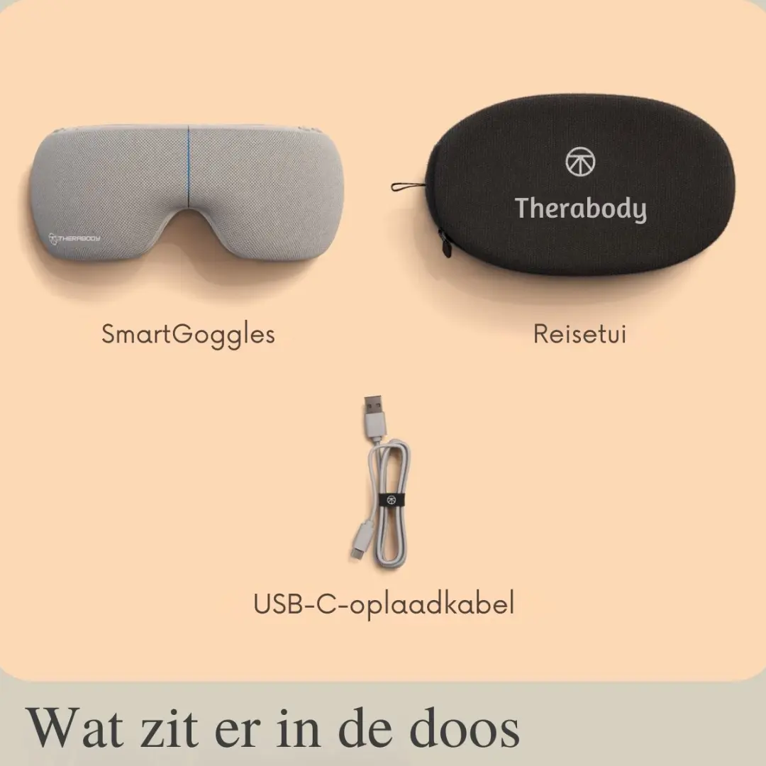 Therabody SmartGoggles Oogmassageapparaat - 3 Warmtestanden - Grijs