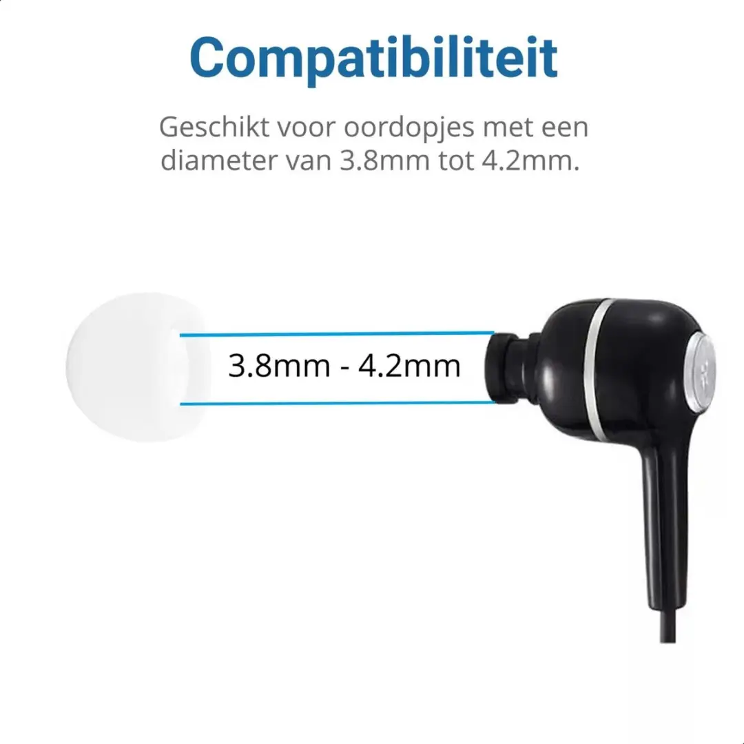 Selected Siliconen Medium Oordopjes - 3 Stuks - Wit