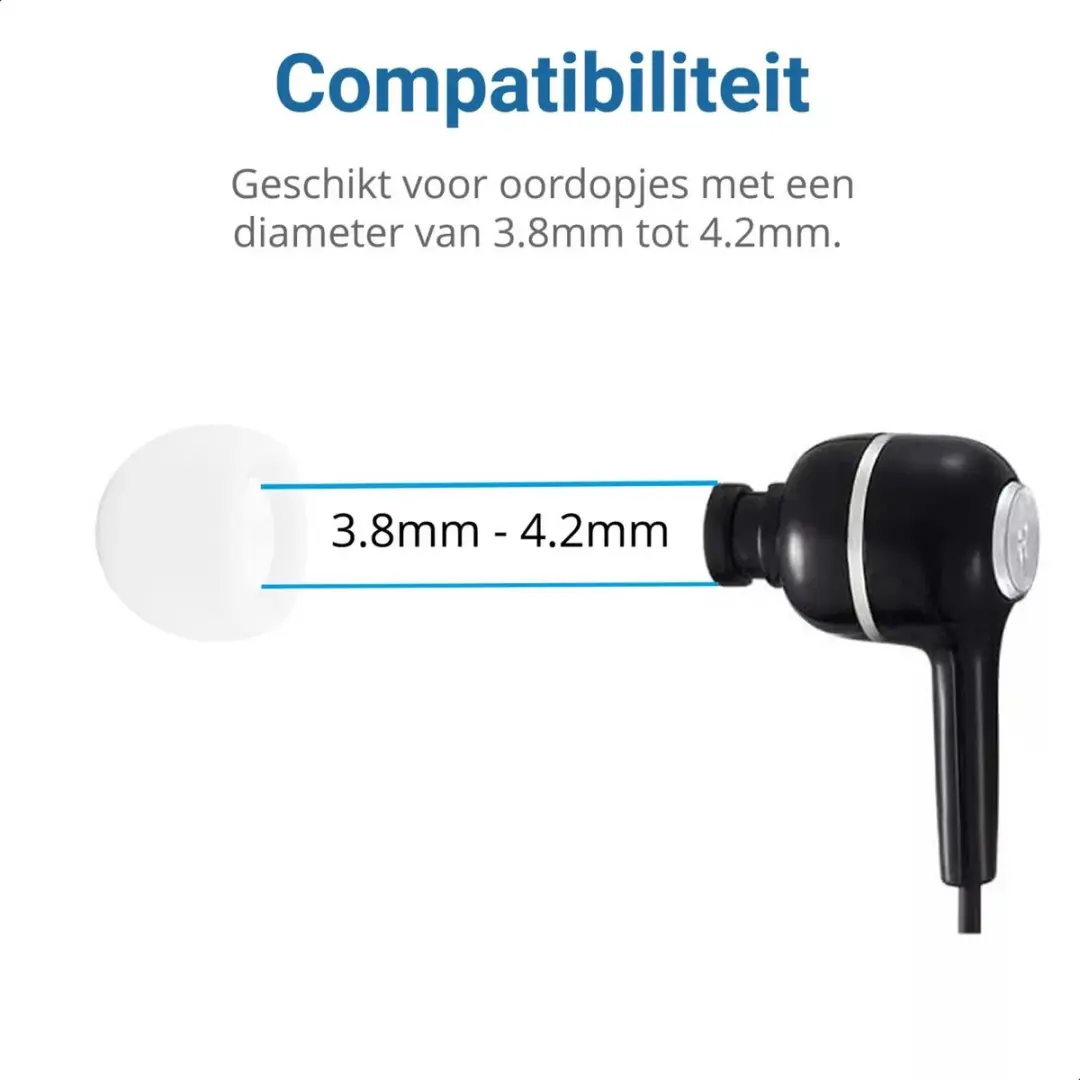 Selected by GSMpunt.nl Siliconen Oordopjes Small Wit - 3 Stuks