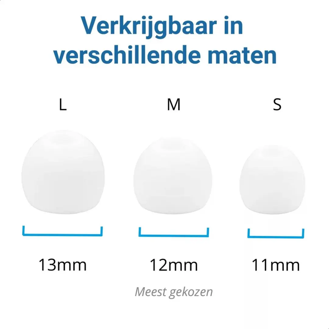 Selected by GSMpunt.nl Siliconen Oordopjes Small Wit - 3 Stuks