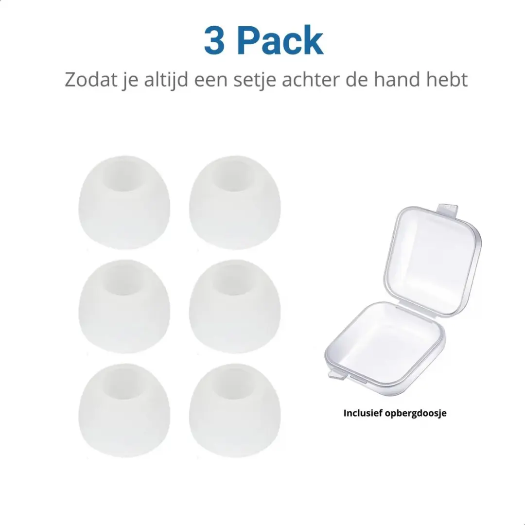 Selected by GSMpunt.nl Siliconen Oordopjes Small Wit - 3 Stuks