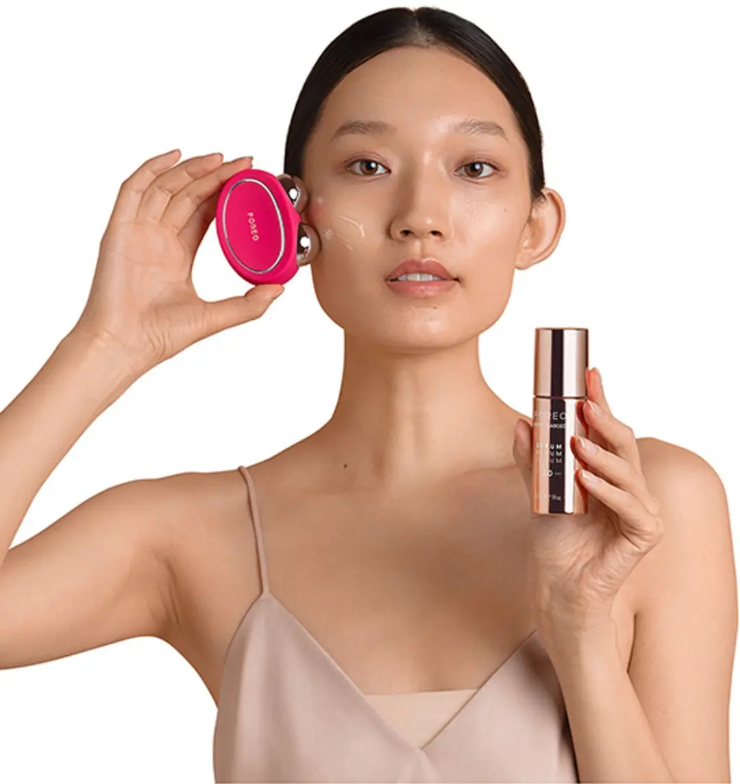 FOREO BEAR Microcurrent Gezichtsapparaat - Fuchsia - 3 Stuks