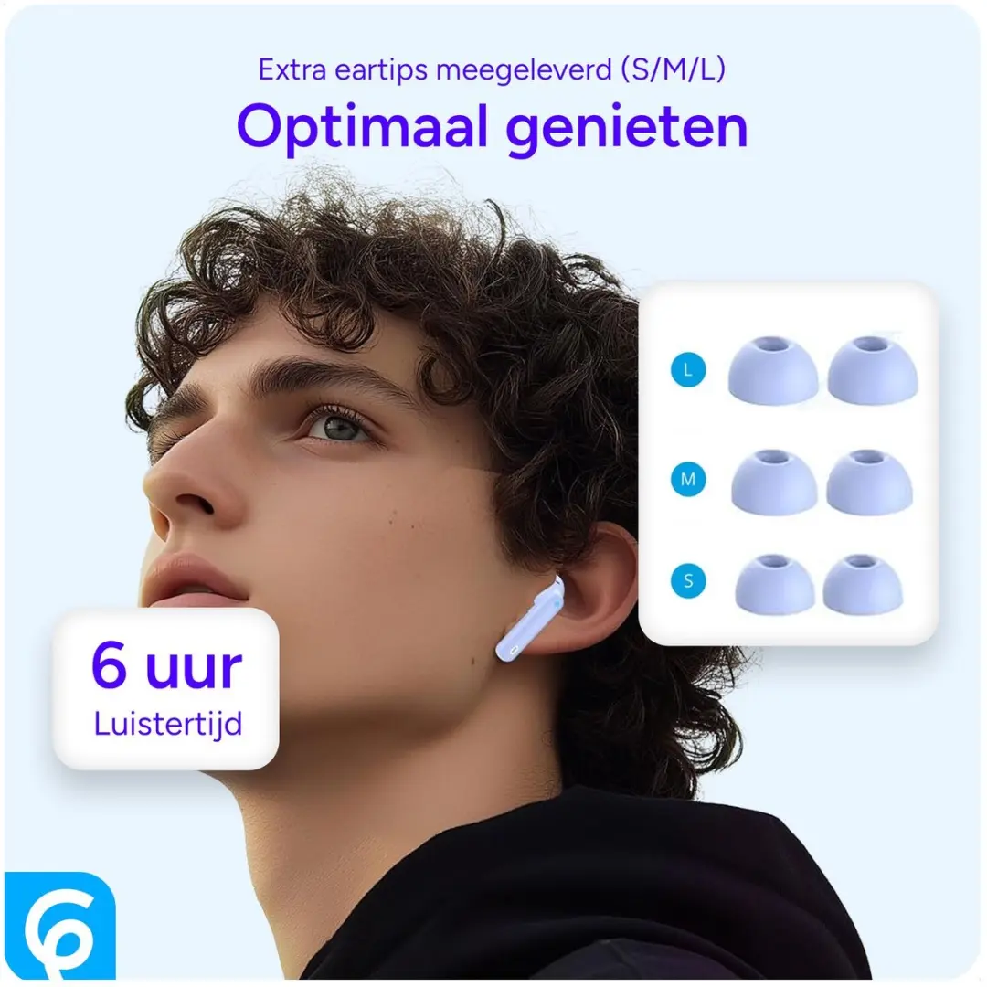 Selected SBG Draadloze Oordopjes Noise Cancelling - Blauw