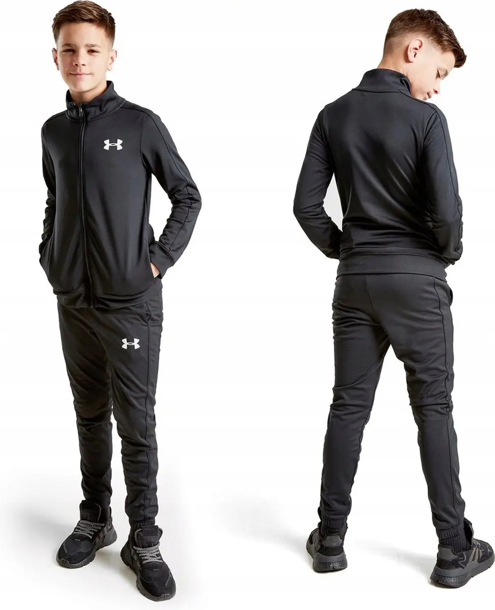 Under Armour UA Rival Knit Trainingspak 140 - Zwart/Wit