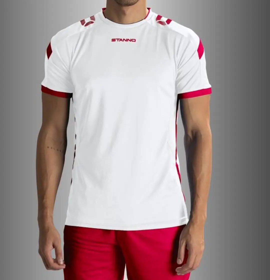Stanno Drive Match Shirt 140 - Wit/Rood
