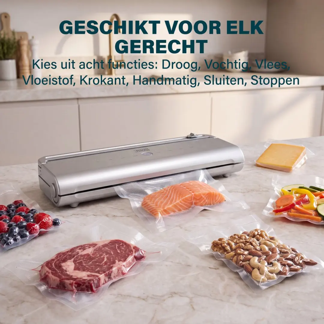 Princess 7-in-1 Vacuümsealer 492971 - 70 kPa - Zilver