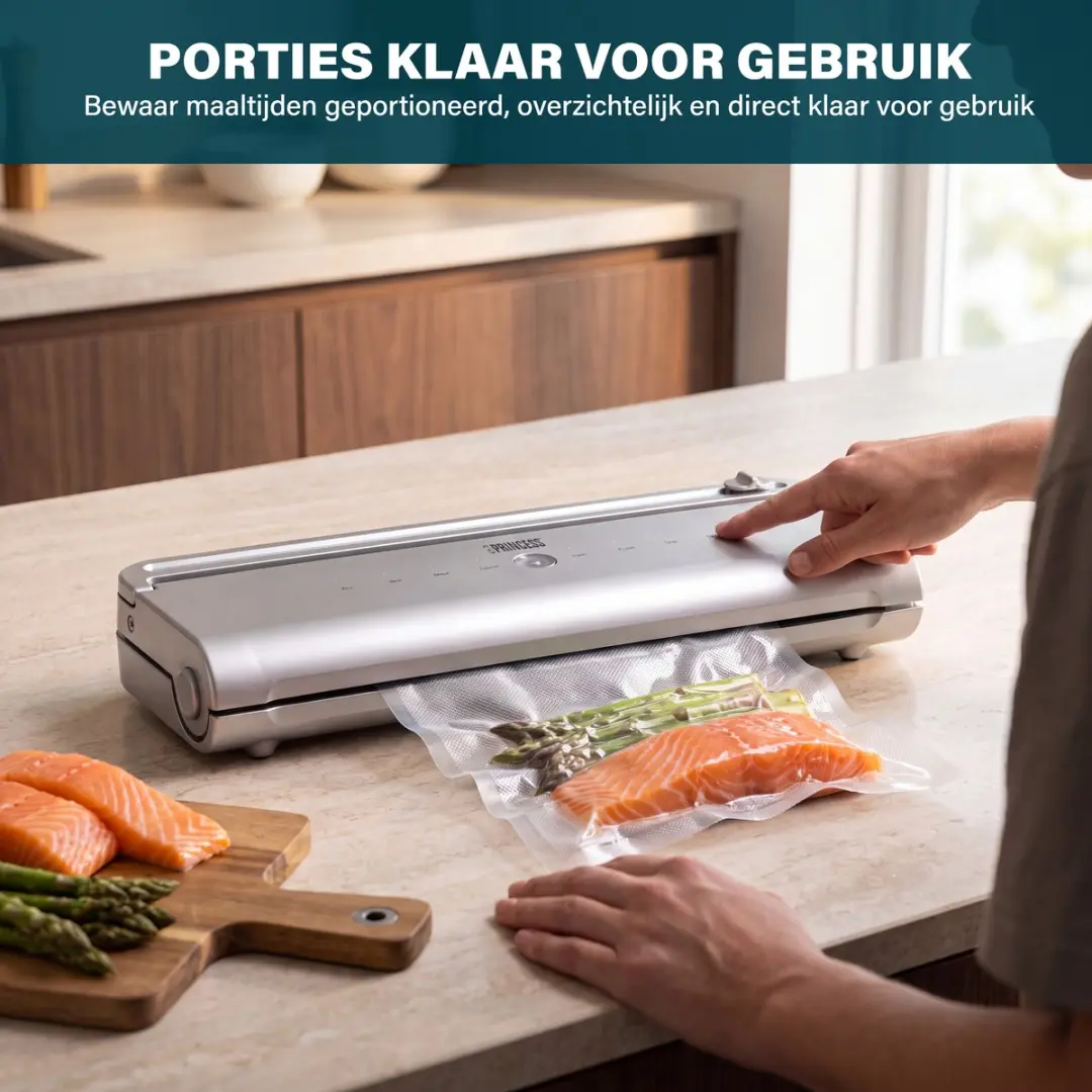 Princess 7-in-1 Vacuümsealer 492971 - 70 kPa - Zilver