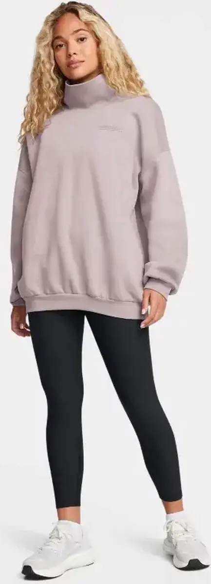 Under Armour Icon Fleece Mock Crew - Grijs SM