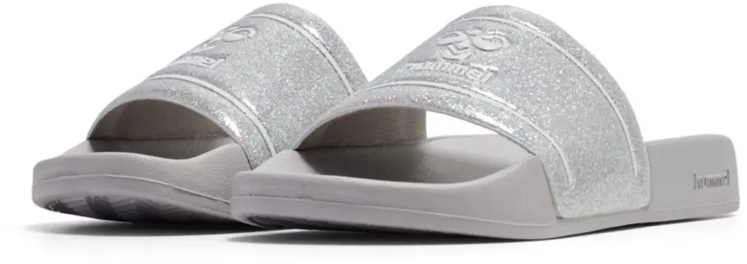 Hummel Pool Slide Glitter Jr 228535 Kinderslippers - 38 - Lunar Rock