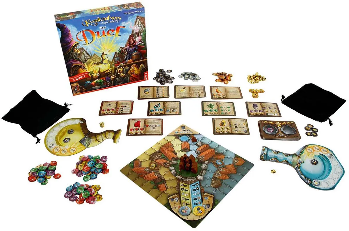 999 Games De Kwakzalvers van Kakelenburg Het Duel Bordspel - 2 Spelers - afbeelding 6 van 6