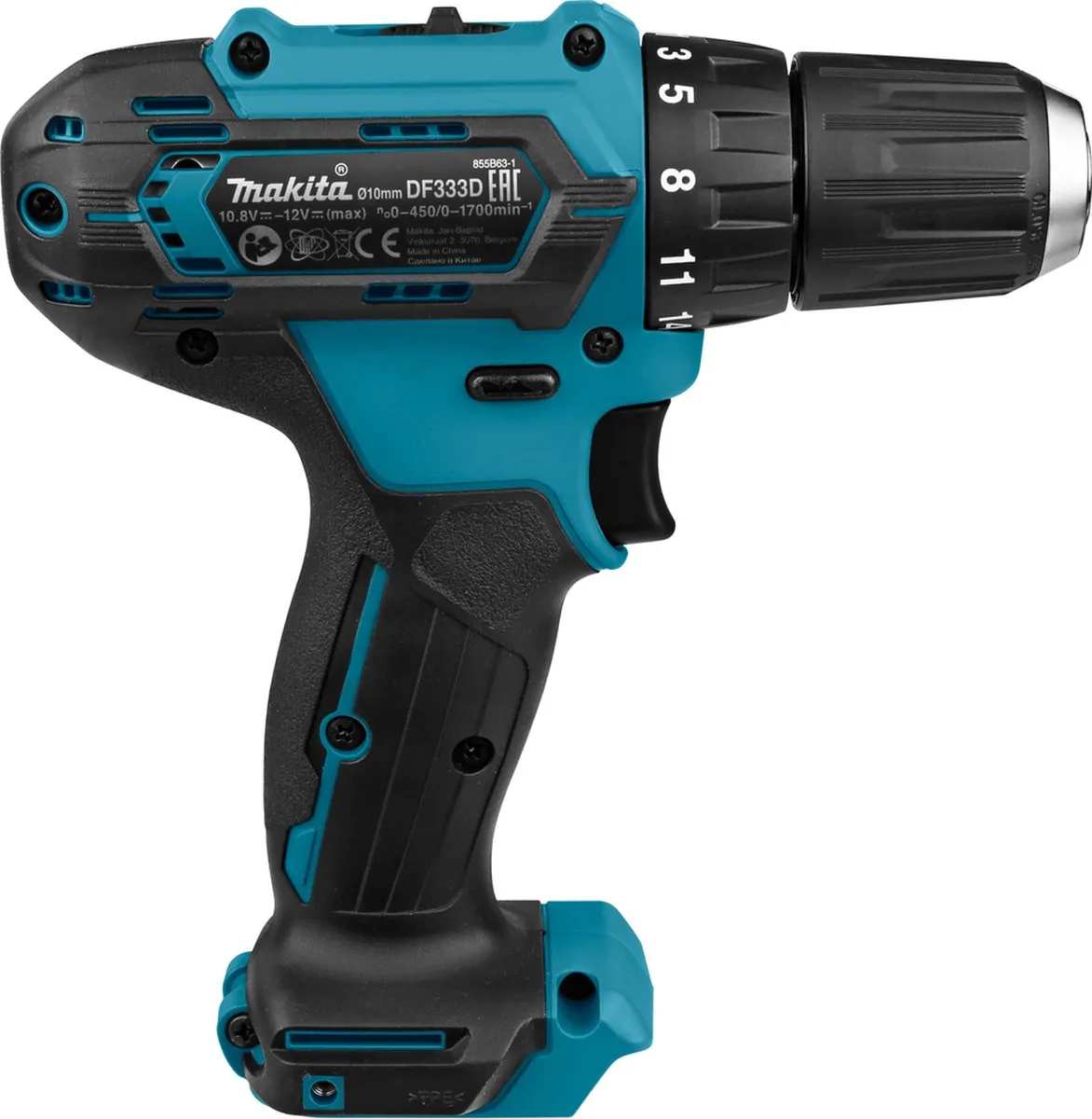 Makita DF333DZ Boor-/Schroefmachine 12V - 21mm Hout/10mm Metaal