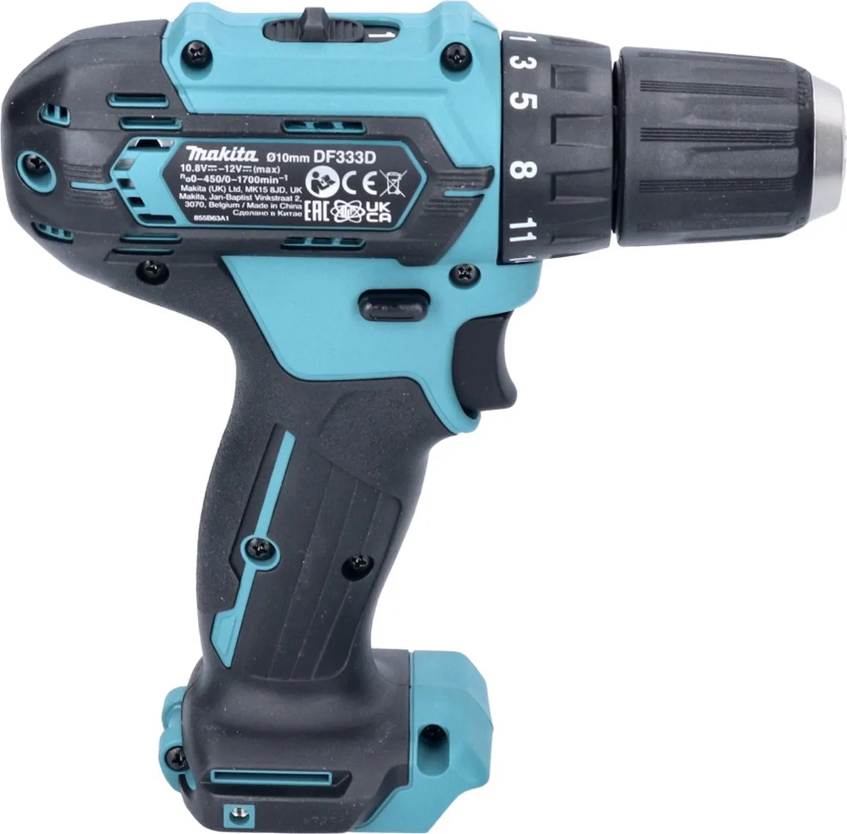 Makita DF333DZ Boor-/Schroefmachine 12V - 21mm Hout/10mm Metaal - afbeelding 6 van 6
