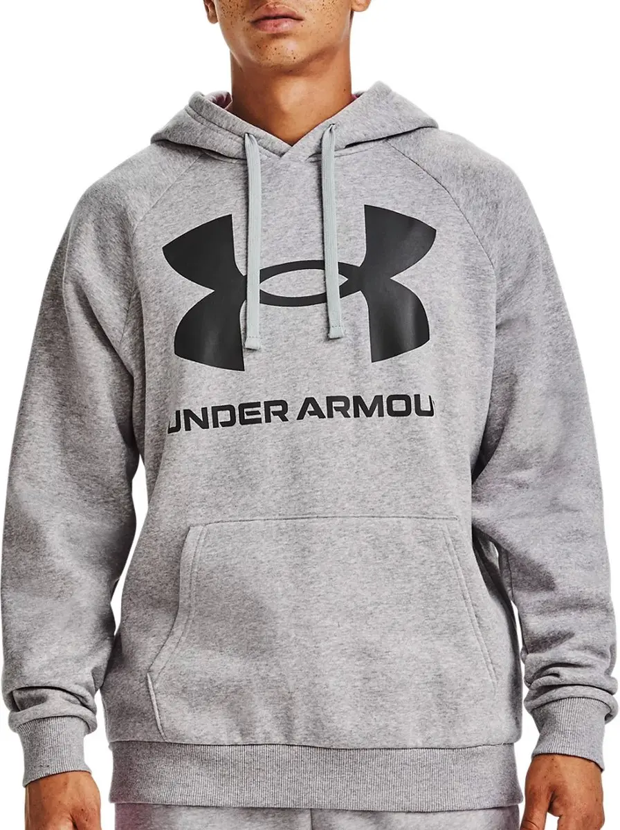 Under Armour Rival Fleece Big Logo HD Heren Trui - XXL - Lichtgrijs