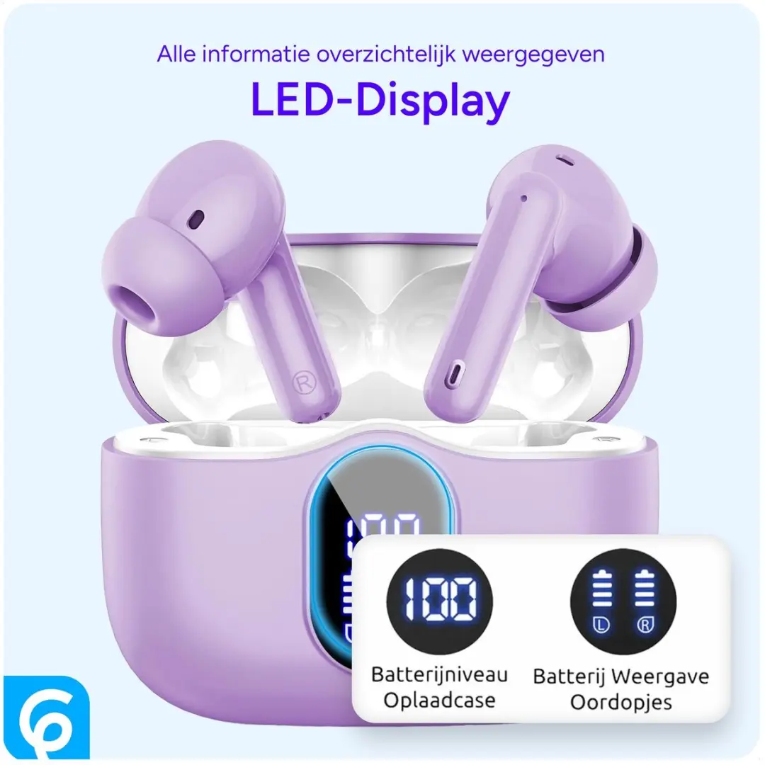 Selected SBG Draadloze Oordopjes Noise Cancelling Paars - afbeelding 6 van 6