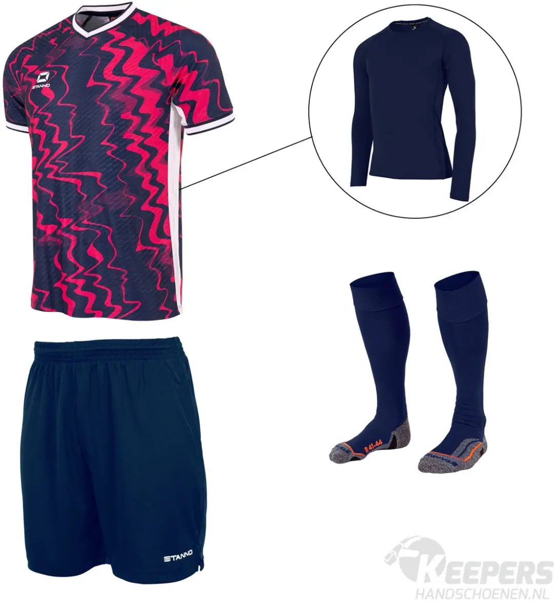 Stanno Wave Keeperstenue Navy Pink
