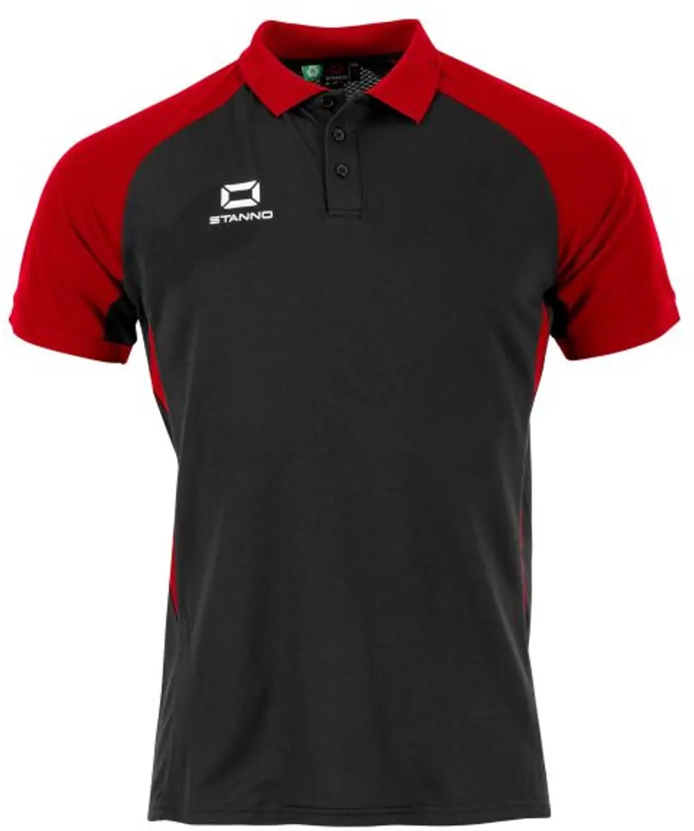Stanno Stadio Polo - Maat L - Zwart/Rood