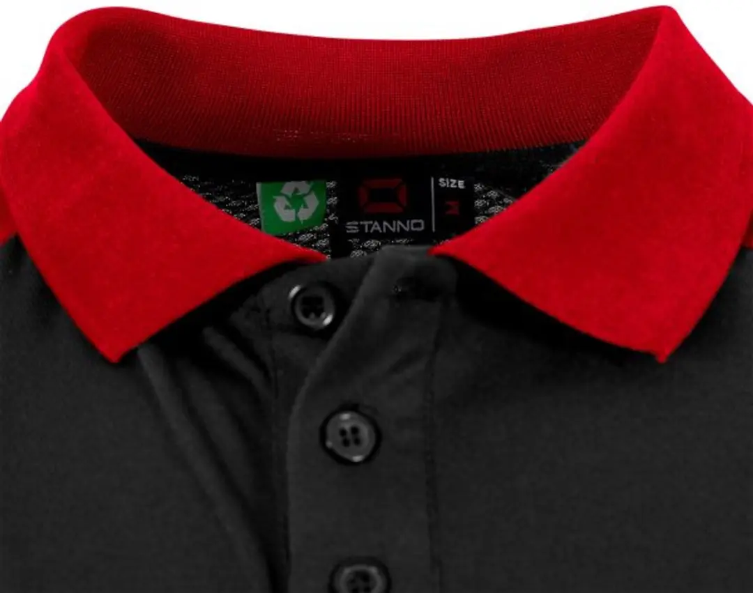 Stanno Stadio Polo - Maat L - Zwart/Rood
