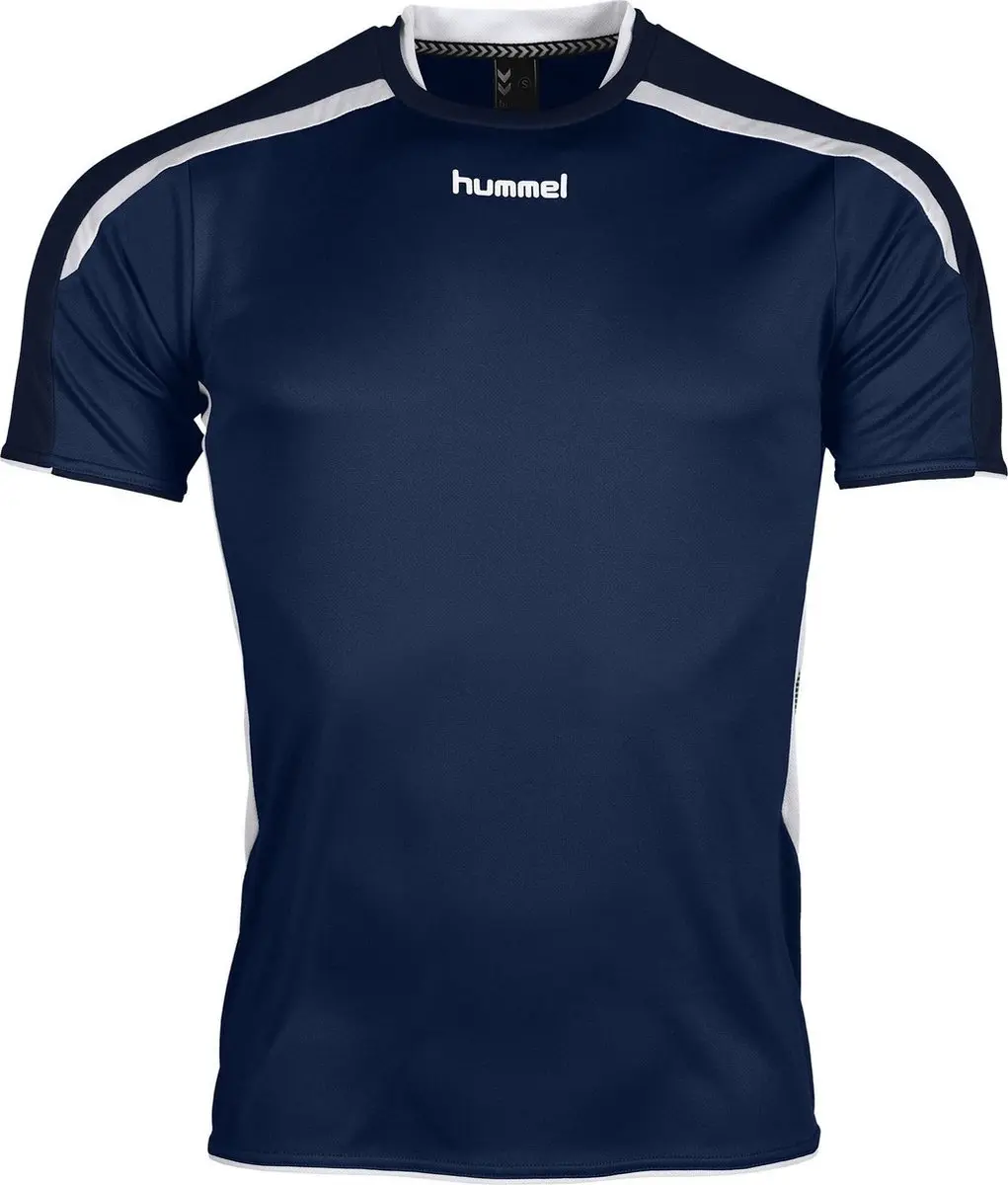 Hummel Preston S/S Sportshirt Unisex - S - Navy