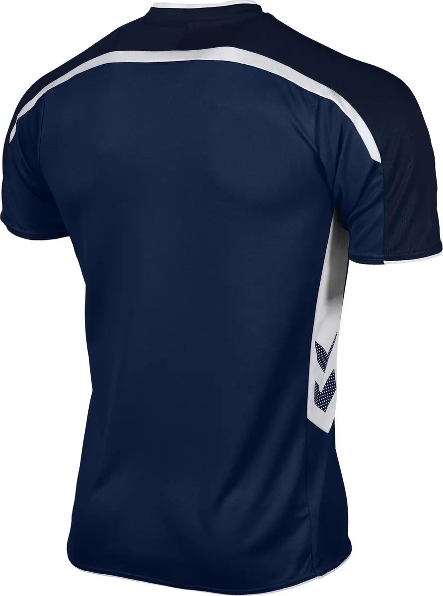 Hummel Preston S/S Sportshirt Unisex - S - Navy