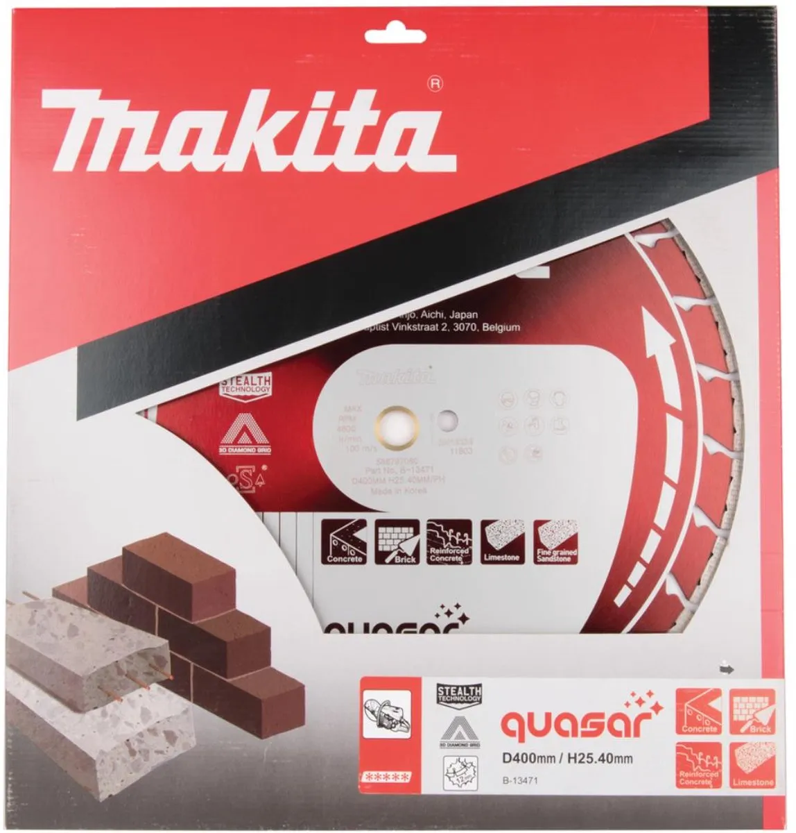 Makita B-13471 Diamantschijf 400x25,4mm - Rood