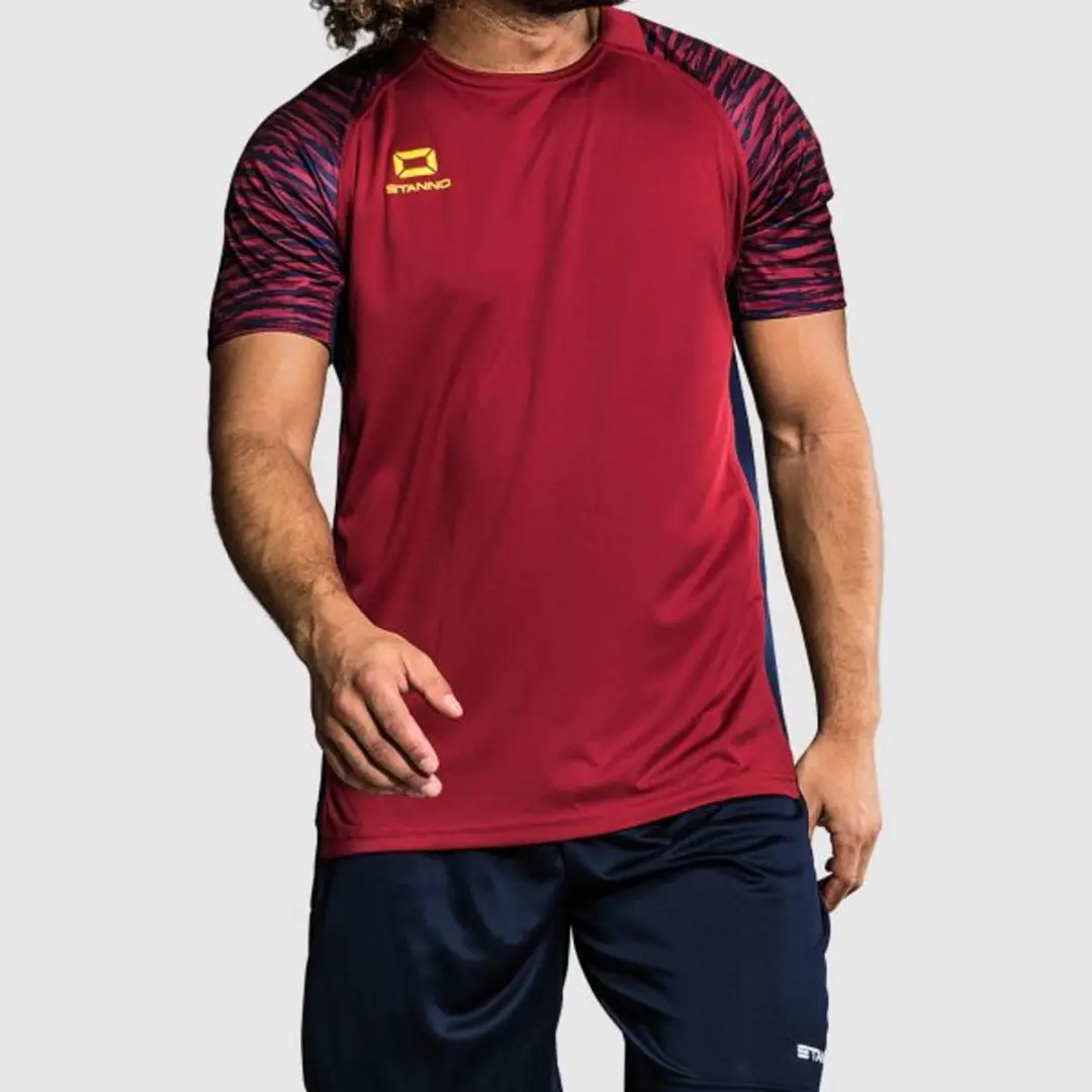 Stanno Bolt T-Shirt - Dark Rood XL - afbeelding 6 van 6