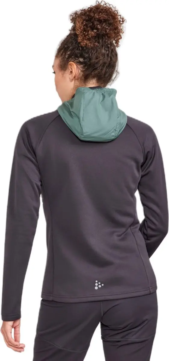 Craft Adv Essence Hooded Damesjack - XL - Groen/Zwart