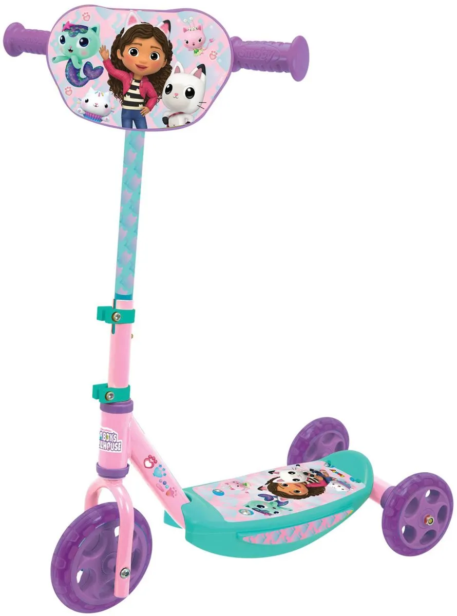 Smoby Gabby's Scooter Step - 3 Wielen 3.4 Inch - Roze/Paars/ Groen - afbeelding 4 van 4