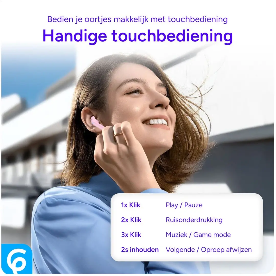 Selected SBG Draadloze Oordopjes Noise Cancelling Roze