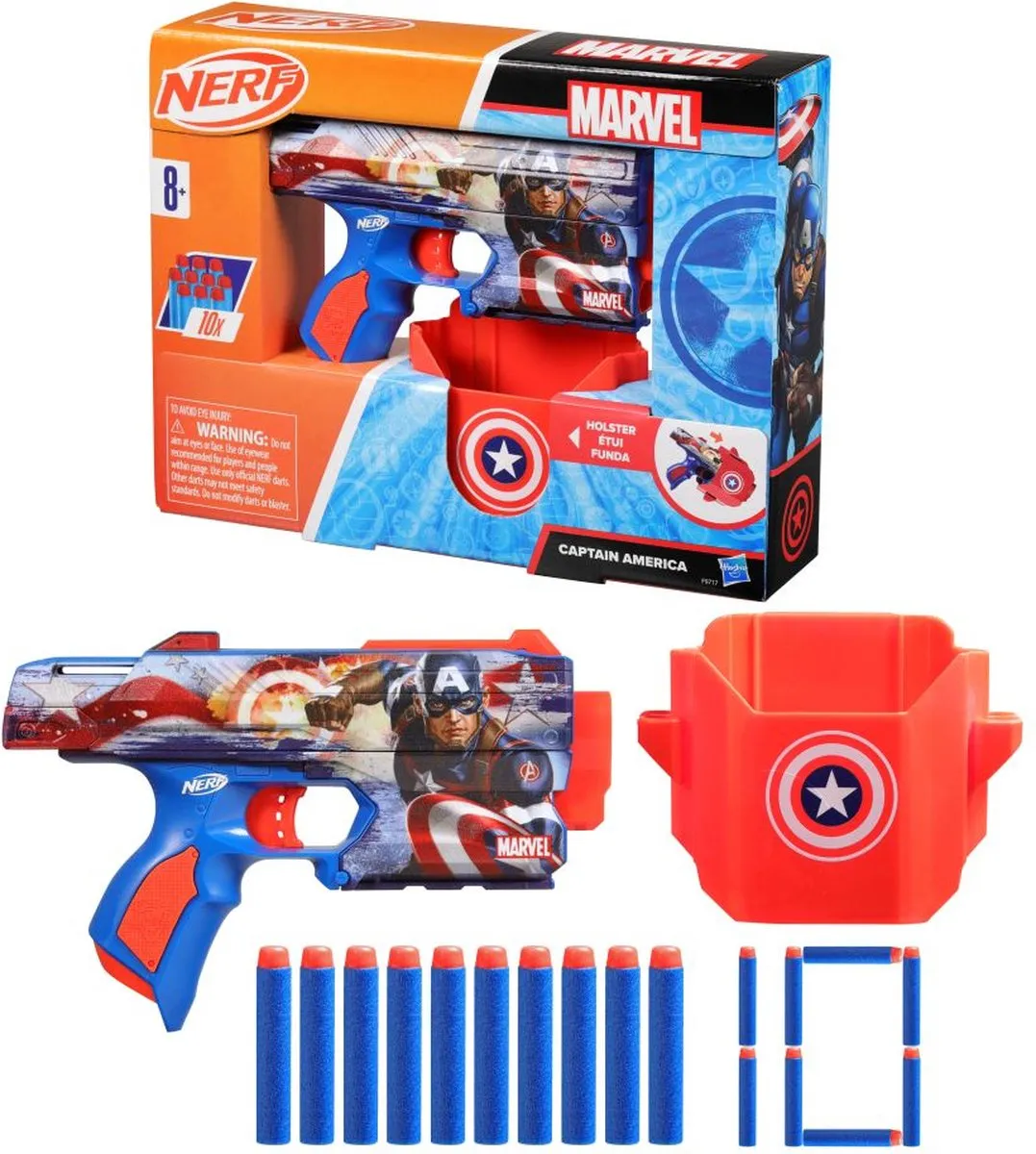 Nerf Captain America F9717EU4 Speelgoedpistool - Meerkleurig - afbeelding 6 van 6