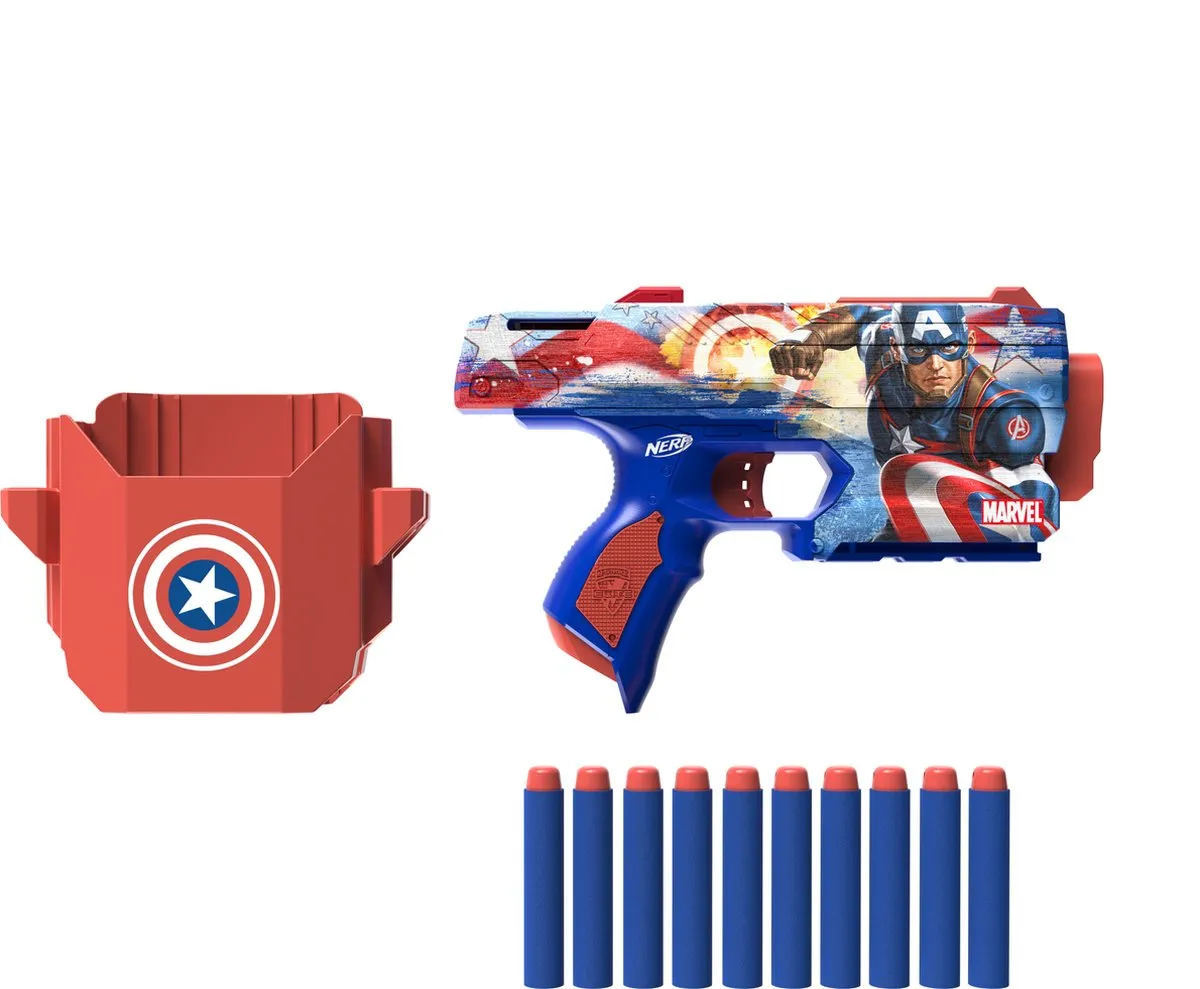 Nerf Captain America F9717EU4 Speelgoedpistool - Meerkleurig