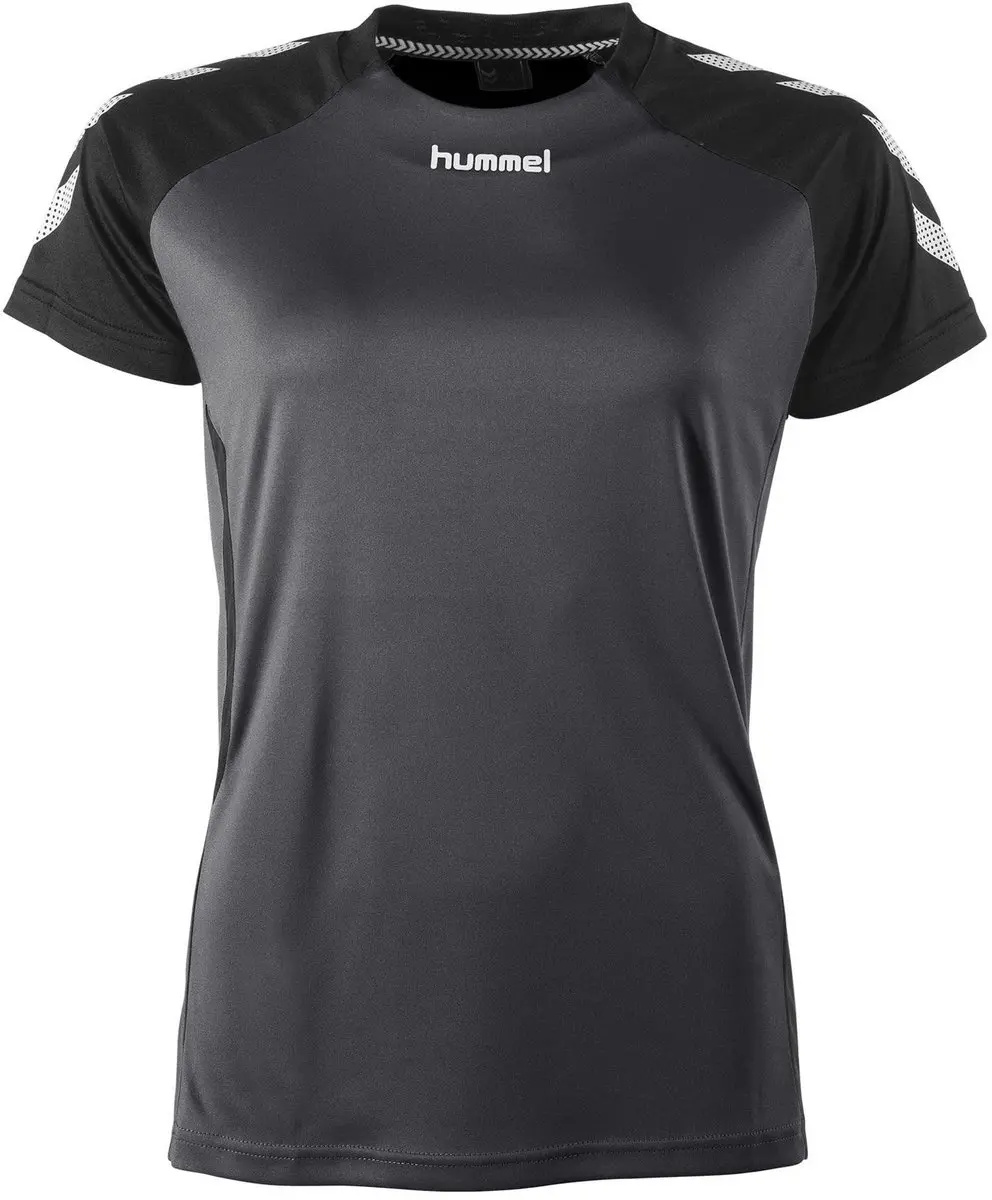 Hummel Aarhus Sportshirt Dames - Maat S - Zwart/Grijs