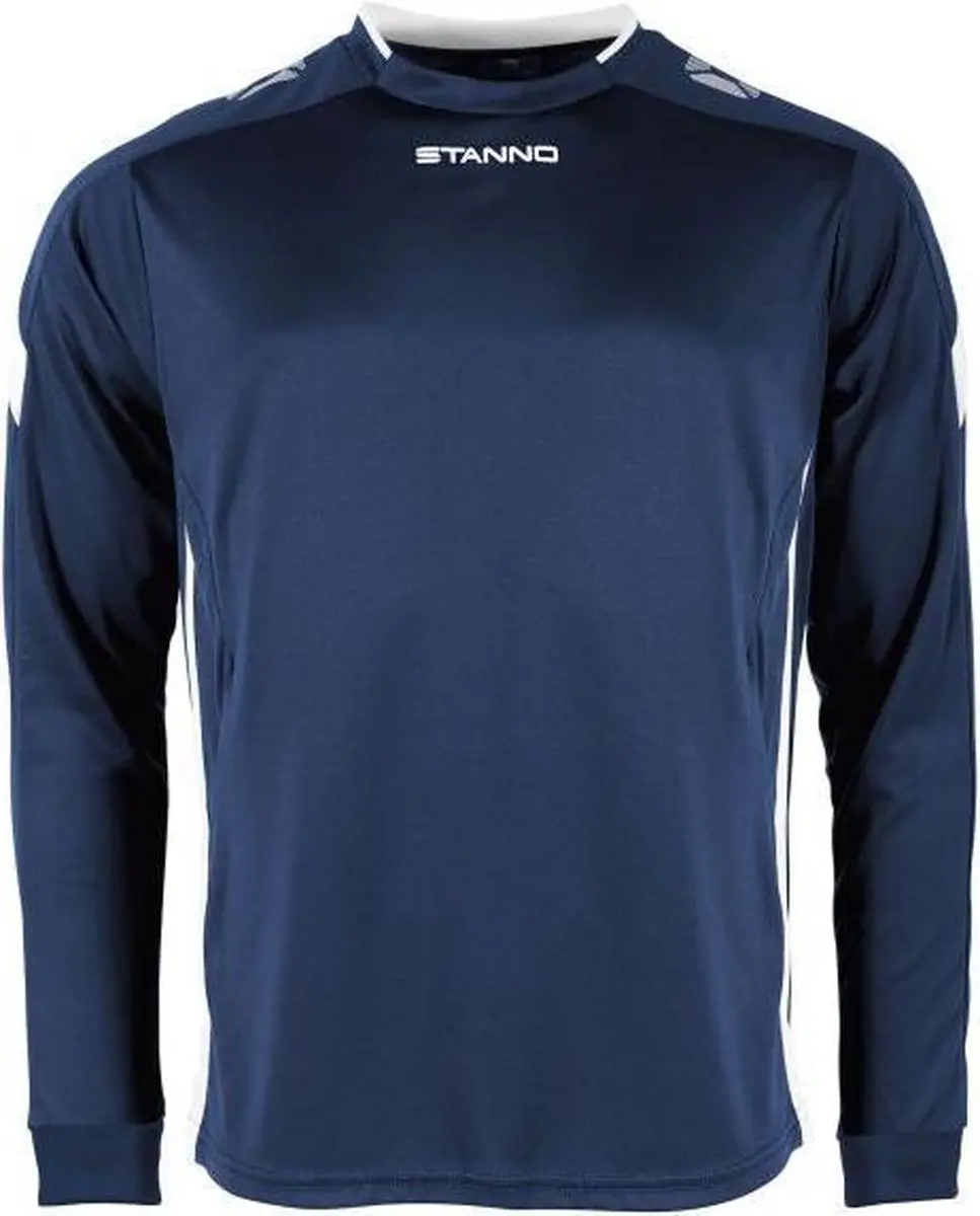 Stanno Drive Match Shirt LS - Maat 164 - Navy/Wit