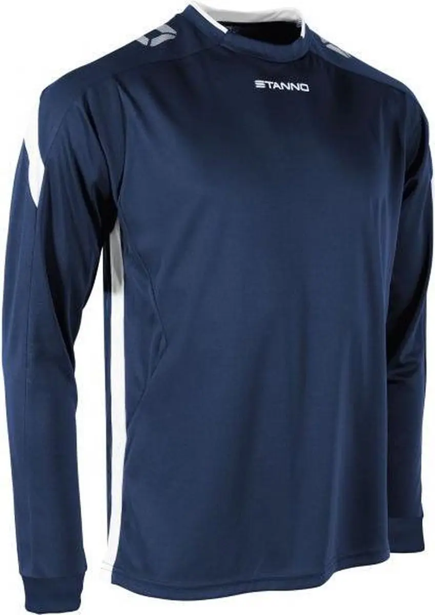 Stanno Drive Match Shirt LS - Maat 164 - Navy/Wit
