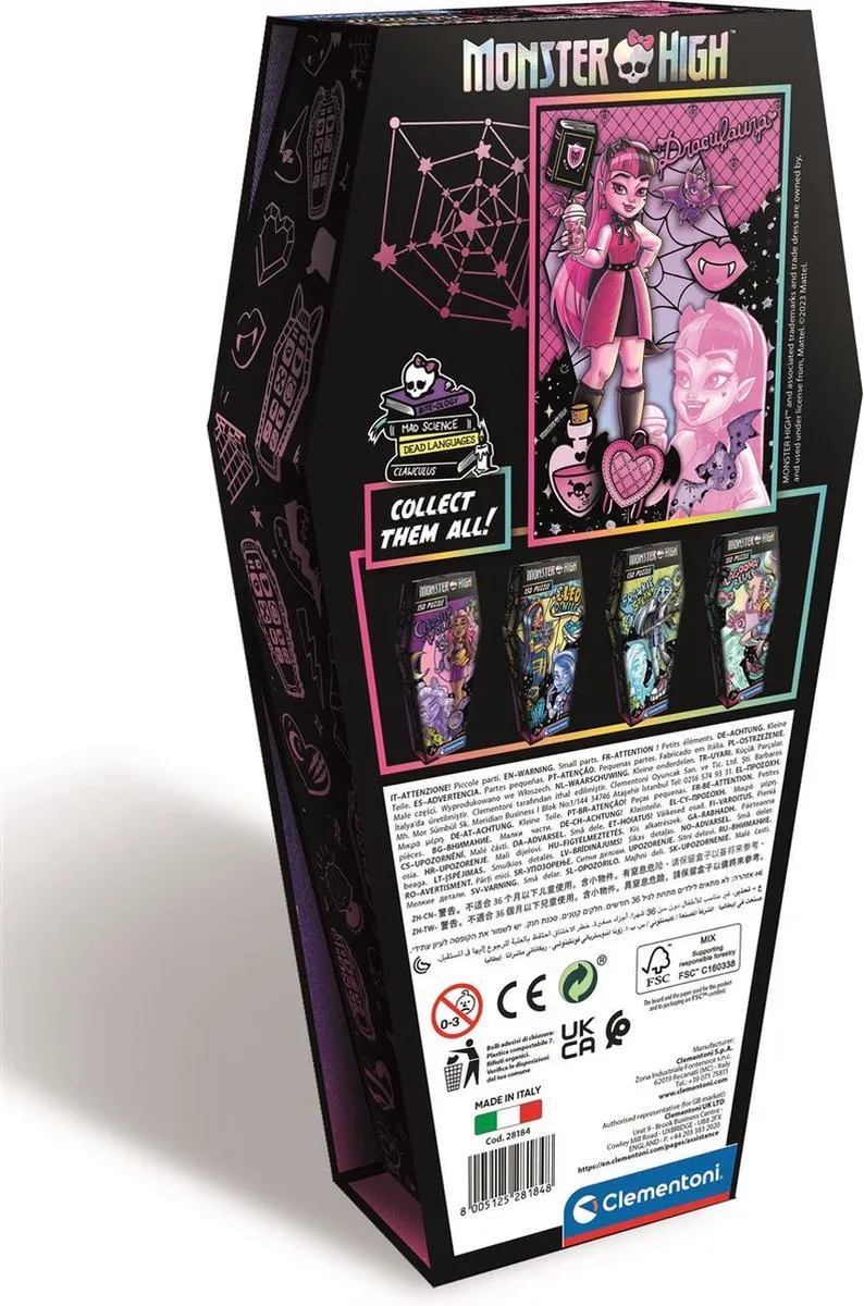 Clementoni Monster High Coffin Pack Draculaura Puzzel 150 Stukjes - Meerkleurig