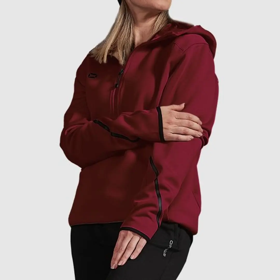 Stanno Plaza Hooded Half Zip Top 152 - Dark Bordeaux Rood