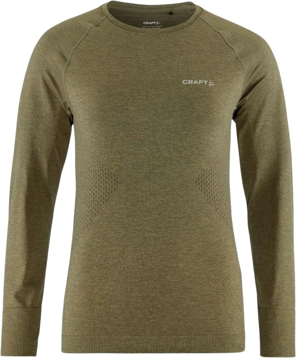 Craft Core Dry Active Comfort Shirt Dames XS - Olijfgroen